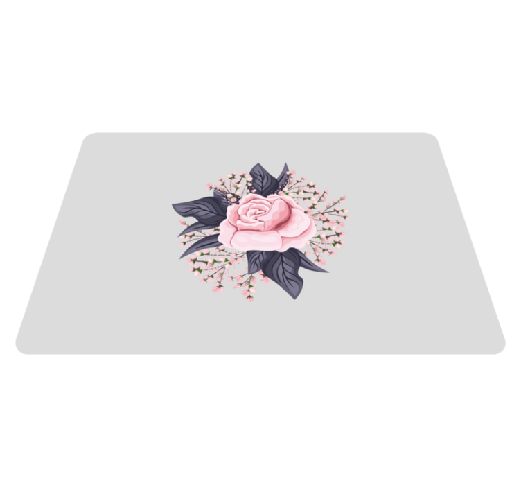 乙烯基花草地毯，粉色惊艳花卉设计 - TenStickers