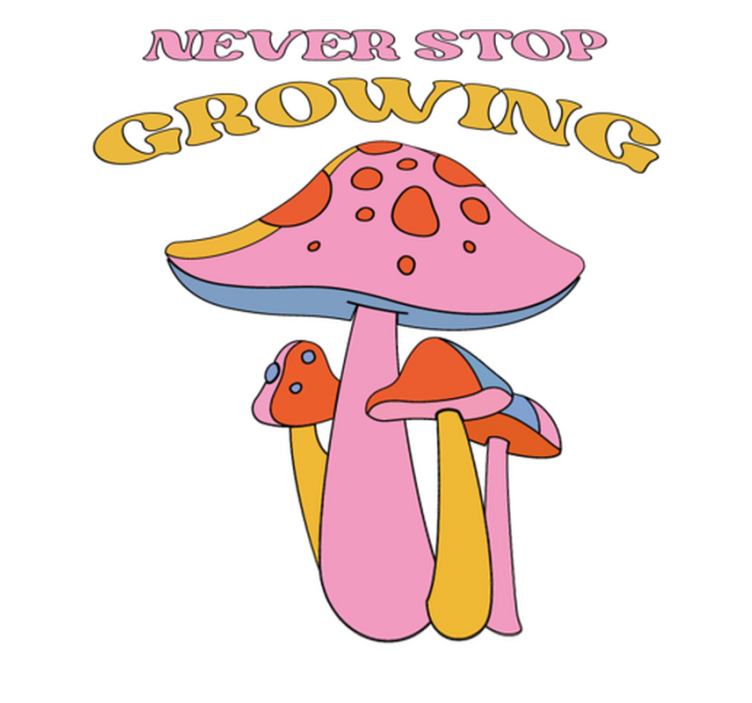 乙烯基花草地毯 趣味蘑菇生长 - TenStickers