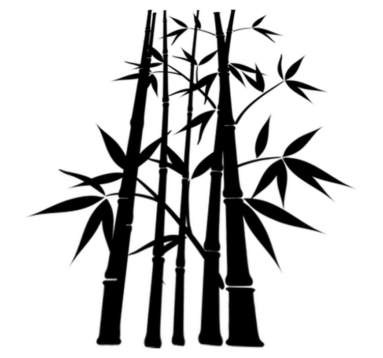 乙烯基地毯浴室粘贴装饰竹子植物 - TenStickers