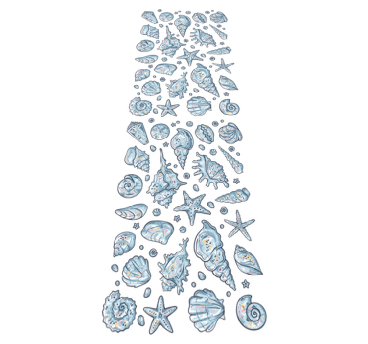 乙烯基地毯浴室贝壳素描淋浴 - TenStickers