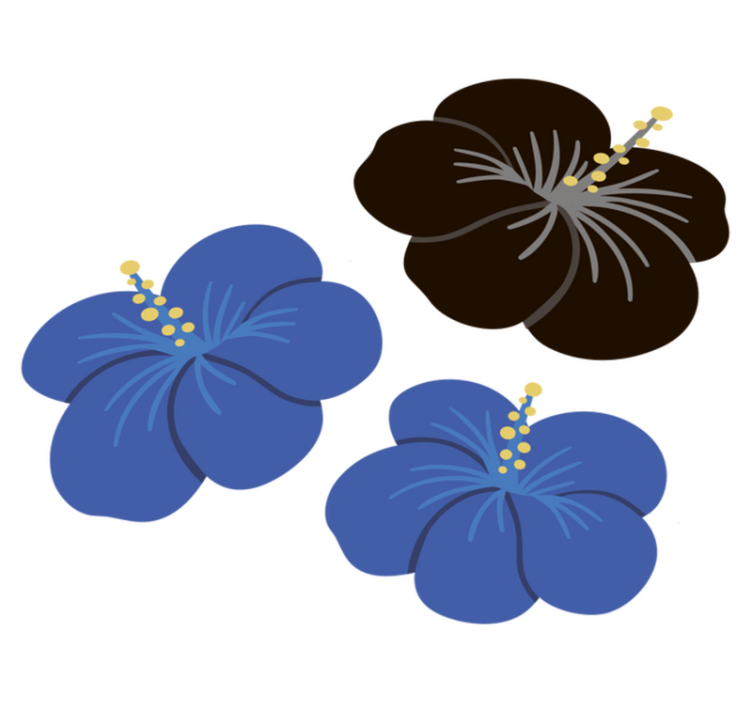 乙烯基花草地毯芙蓉花卉装饰 - TenStickers