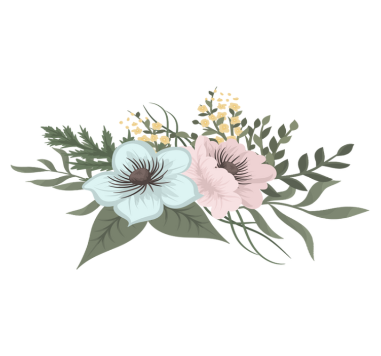 乙烯基花草地毯植物组合布置 - TenStickers