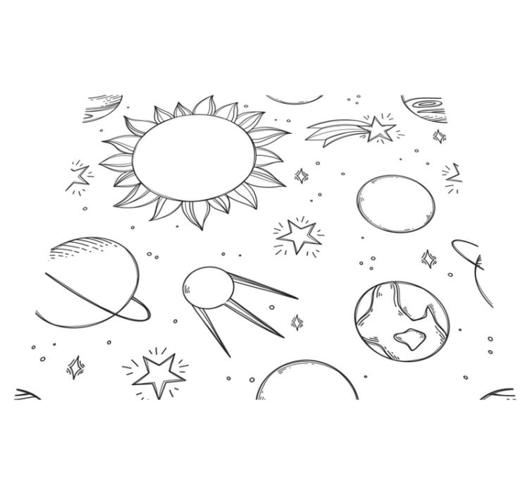 乙烯基地毯星星儿童版太空主题 - TenStickers