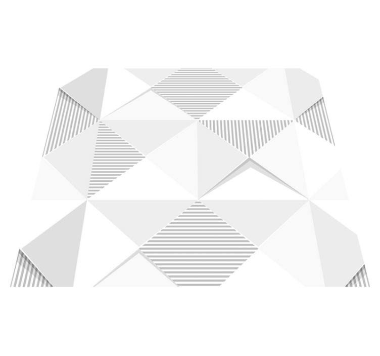 乙烯基地毯几何三维白色方块 - TenStickers