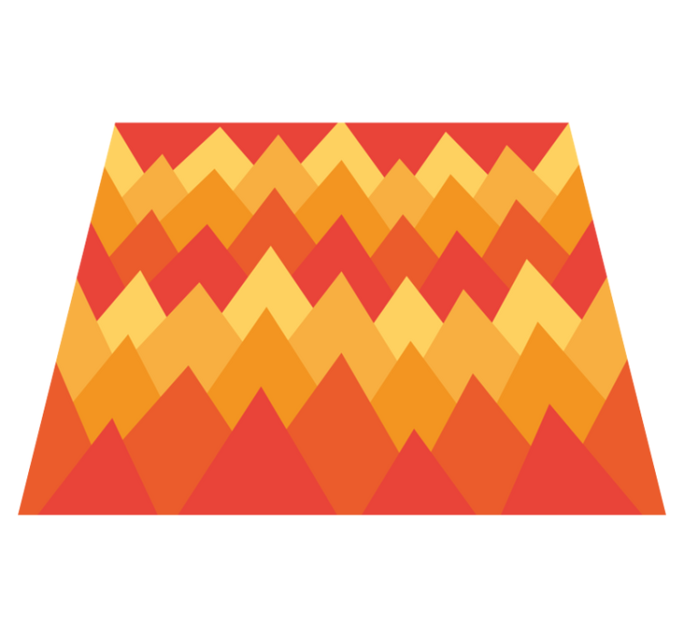 乙烯基地毯几何抽象几何山脉 - TenStickers