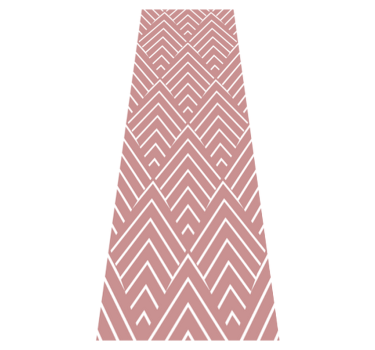 乙烯基地毯几何红色平行四边形和六边形在白色背景上 - TenStickers