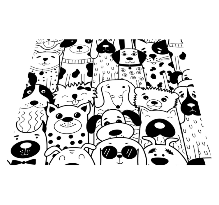 卧室乙烯基地毯狗狗图案 - TenStickers