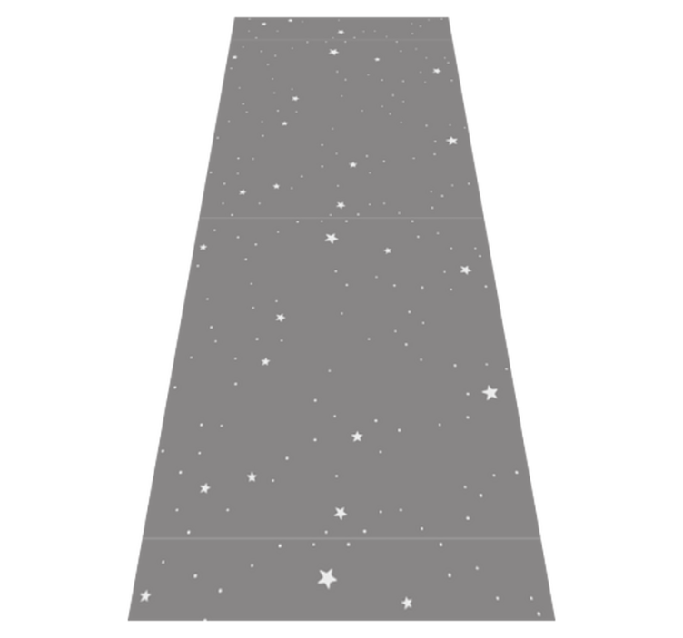 卧室乙烯基地毯 白色星星在灰色背景上 - TenStickers