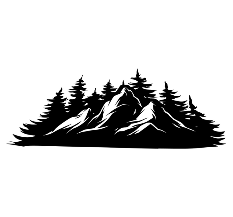 乙烯基地毯特性与山脉系列相结合 - TenStickers