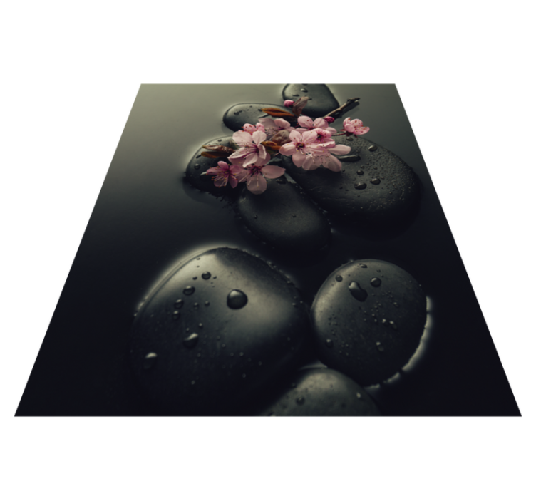 乙烯基地毯特性营造石材浴室禅意氛围 - TenStickers