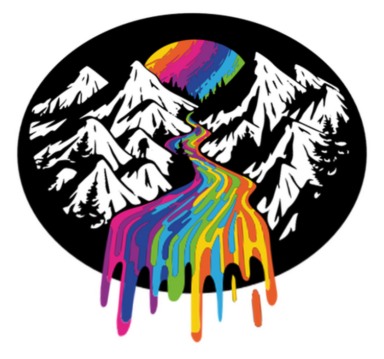 乙烯基地毯特性展现彩虹山景 - TenStickers