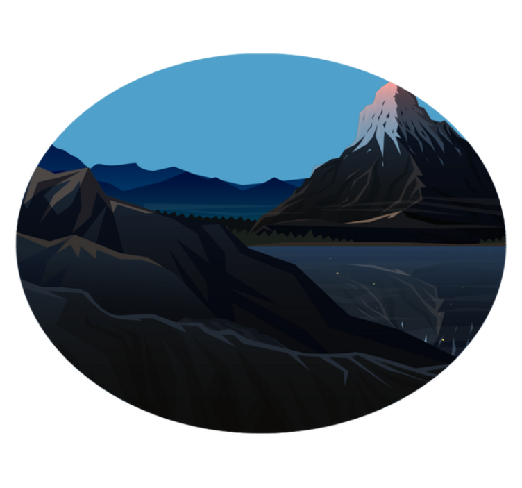 乙烯基地毯特性山景观赏 - TenStickers