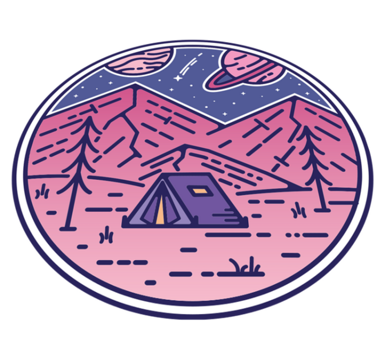 乙烯基地毯特性适合露营冒险场景 - TenStickers