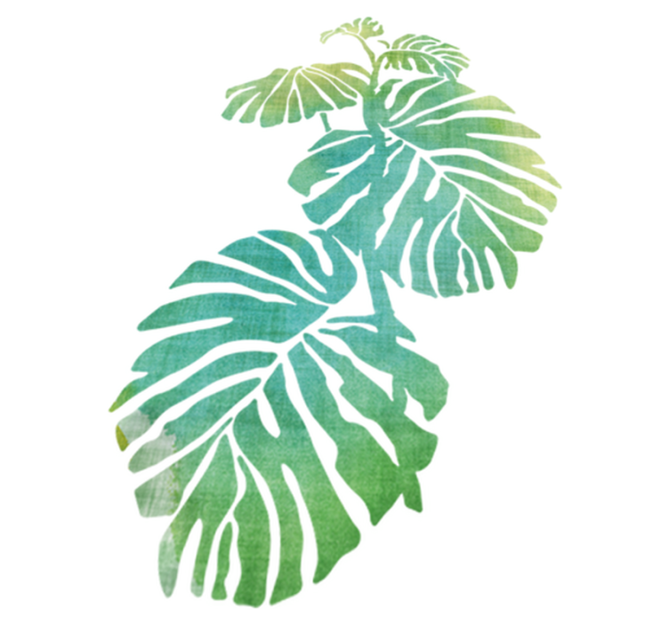 乙烯基花草地毯瑞士奶酪植物 - TenStickers