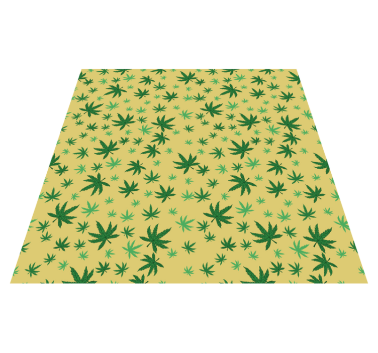 乙烯基花草地毯无缝大麻图案 - TenStickers