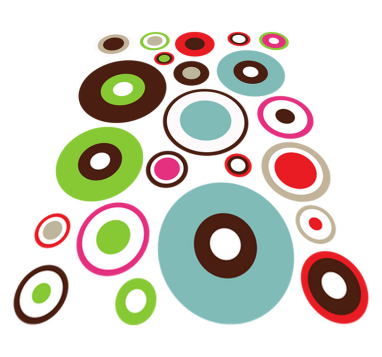 乙烯基地毯几何简单几何圆形 - TenStickers