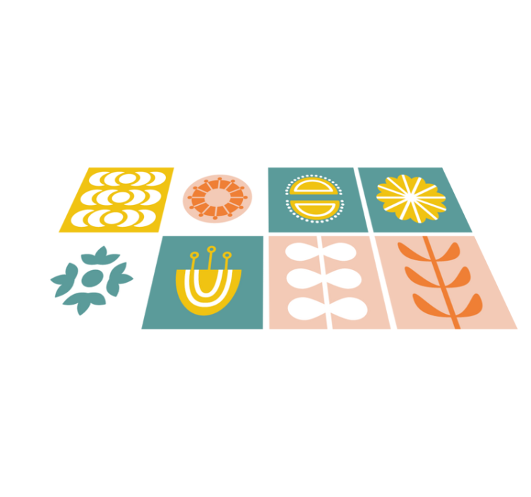 乙烯基地毯几何挪威瓷砖风格 - TenStickers