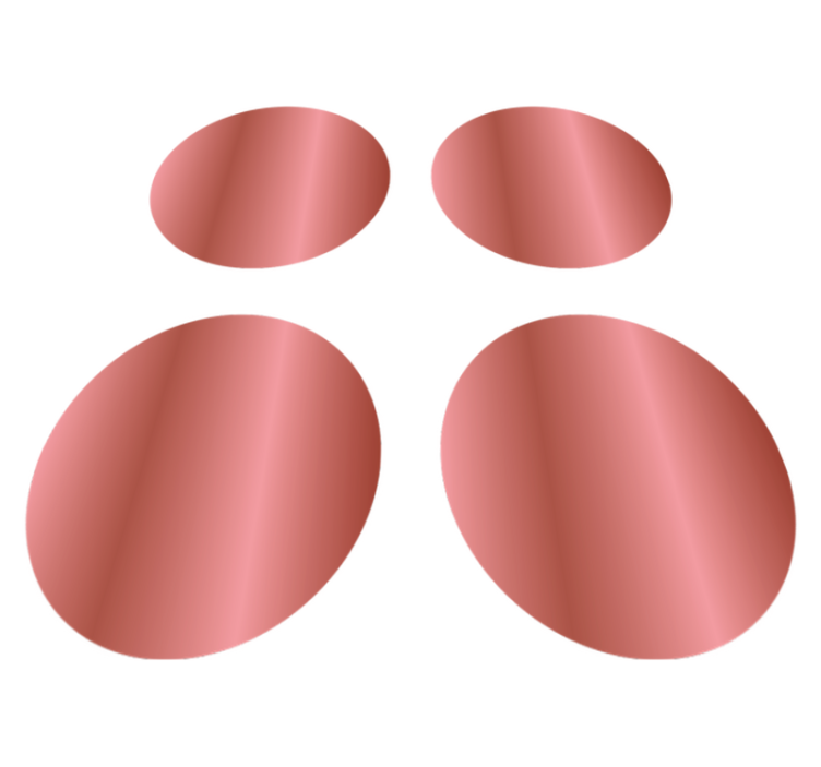 乙烯基地毯几何玫瑰金圆点 - TenStickers