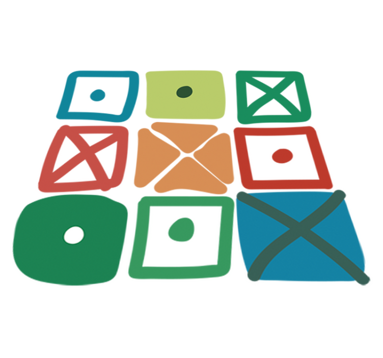 乙烯基地毯几何不同方形设计 - TenStickers