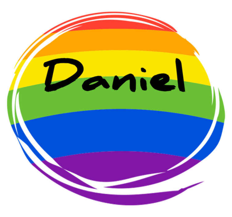 乙烯基地毯几何个性化彩虹圆圈 - TenStickers