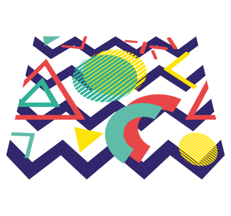 乙烯基地毯几何彩色图案 - TenStickers