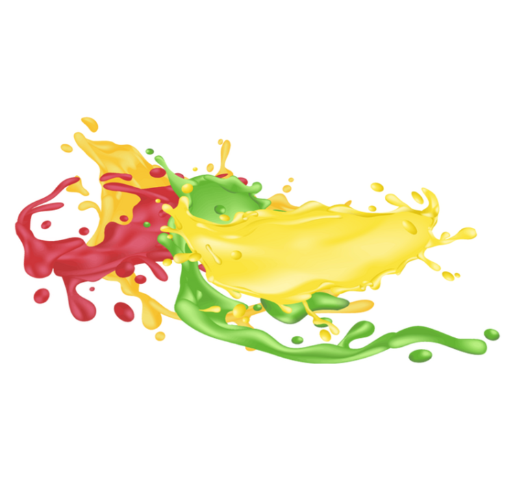 乙烯基地毯几何色彩飞溅形状 - TenStickers