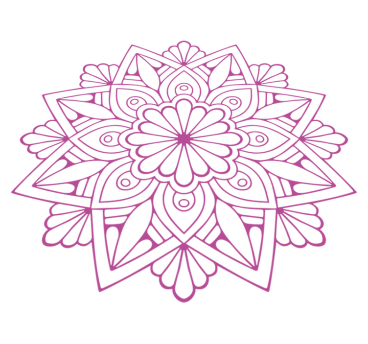 乙烯基地毯几何精致植物元素 - TenStickers