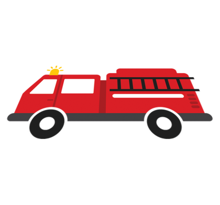 乙烯基地毯 儿童 消防车 - TenStickers