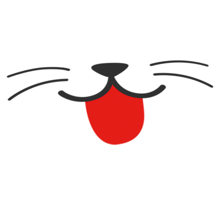 乙烯基地毯 儿童 猫咪嘴鼻贴纸 - TenStickers