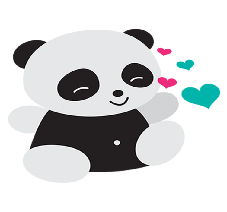乙烯基地毯 儿童 可爱熊猫设计 - TenStickers