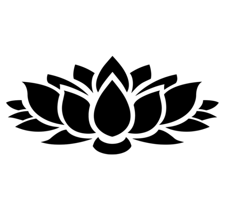 卧室乙烯基地毯莲花简约设计 - TenStickers