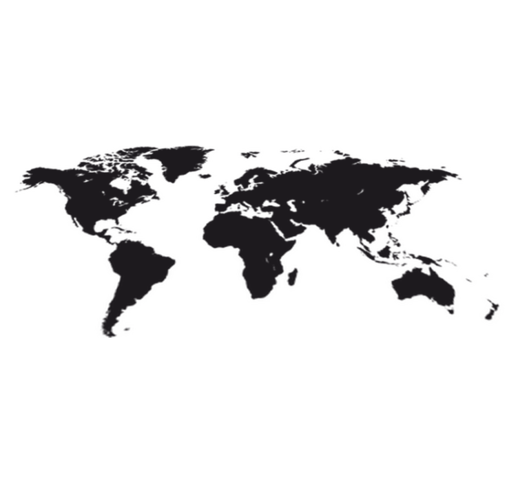 乙烯基地毯装饰世界地图图案 - TenStickers
