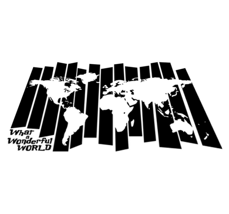 乙烯基地毯复古世界地图设计 - TenStickers