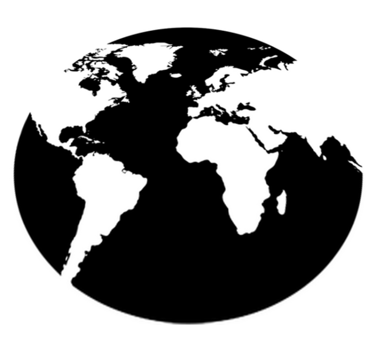乙烯基地毯世界地图圆形装饰贴纸 - TenStickers