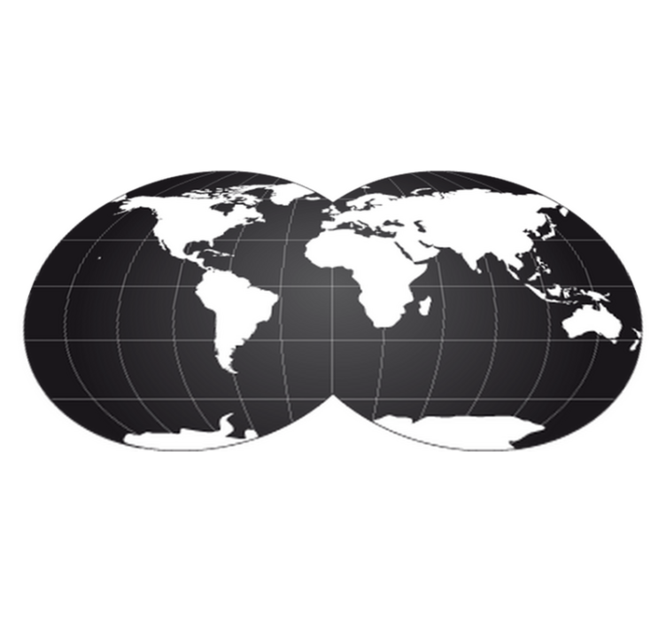 乙烯基地毯双地球仪装饰乙烯基地毯 - TenStickers
