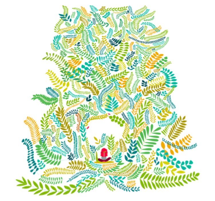 乙烯基地毯 儿童 北方美丽阅读幻想地毯 - TenStickers