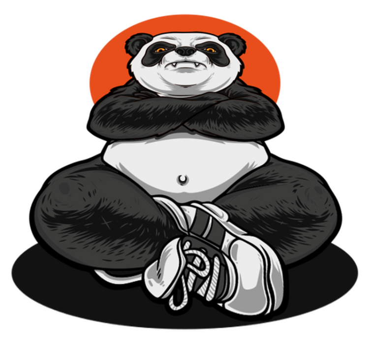 乙烯基地毯 儿童 熊猫恶霸 - TenStickers
