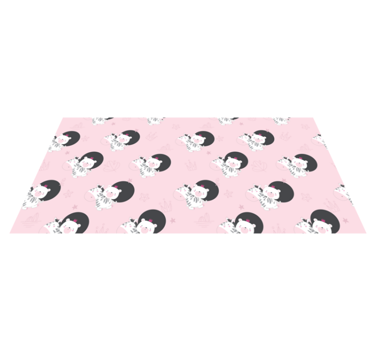 乙烯基地毯 儿童 宝宝斑马与熊家具 - TenStickers