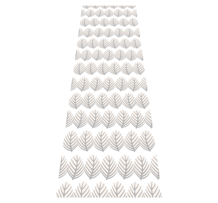 乙烯基地毯浴室灰色叶形图案 - TenStickers