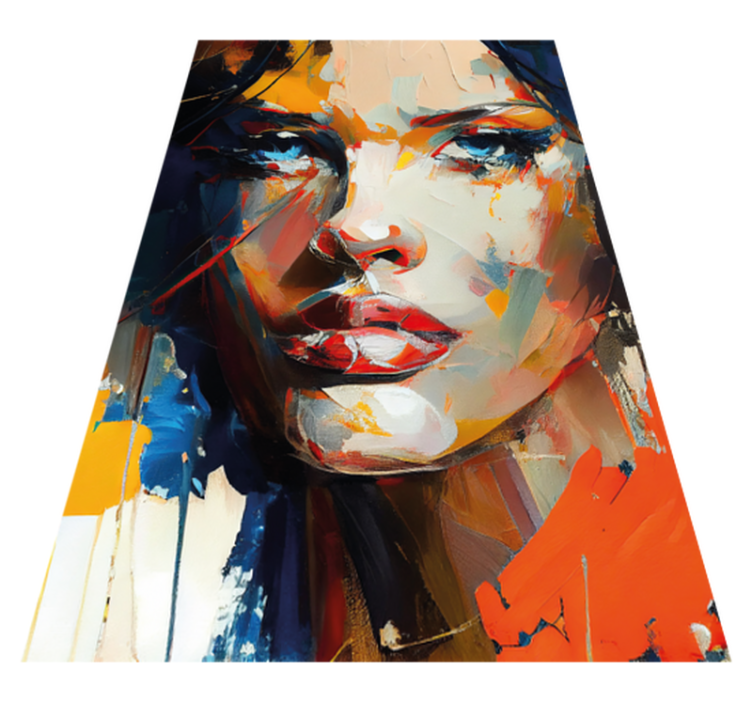 乙烯基地毯浴室色彩缤纷的脸部彩绘 - TenStickers