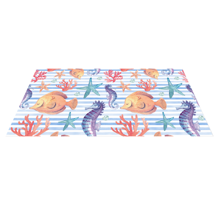 乙烯基地毯浴室海洋生物瓷砖家具 - TenStickers