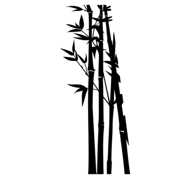 乙烯基地毯浴室竹子淋浴屏贴纸 - TenStickers