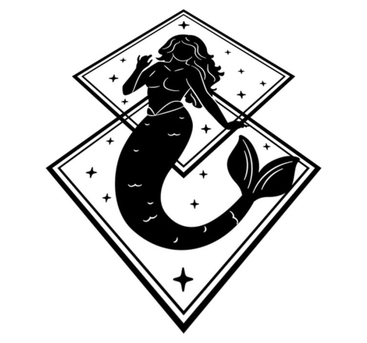 乙烯基地毯浴室美人鱼淋浴贴纸 - TenStickers
