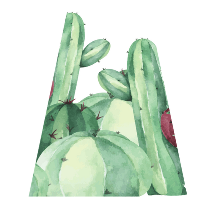 乙烯基地毯浴室仙人掌植物 - TenStickers