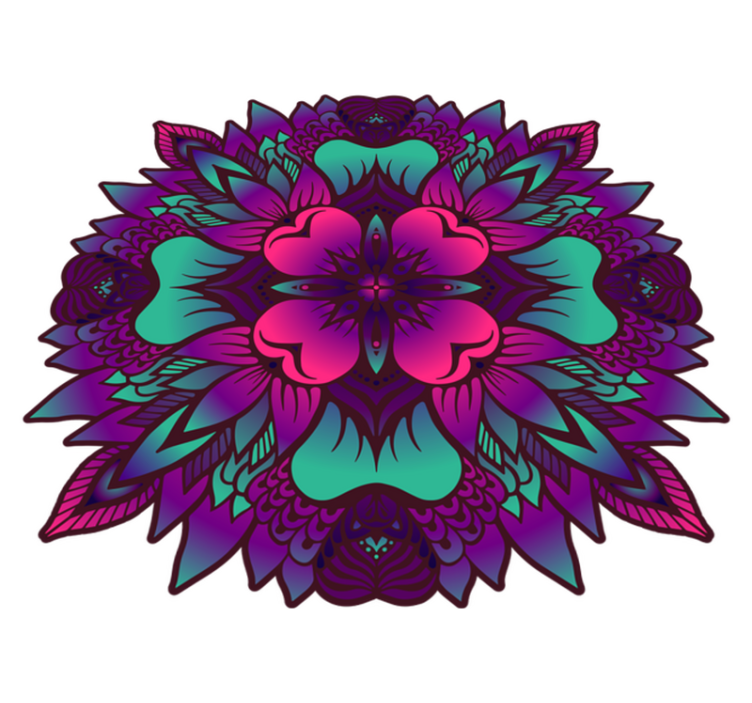 乙烯基地毯 曼陀罗设计 - TenStickers