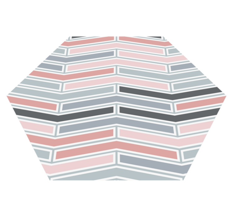 令人惊异的六角北欧风格乙烯基地毯 - TenStickers