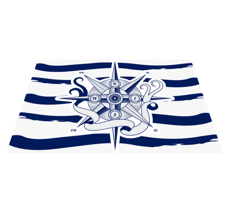 乙烯基地毯 航海罗盘 - TenStickers