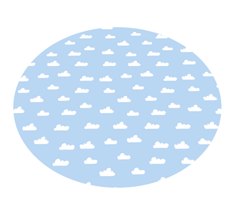 乙烯基地毯 儿童 多云的天空圆圈 - TenStickers