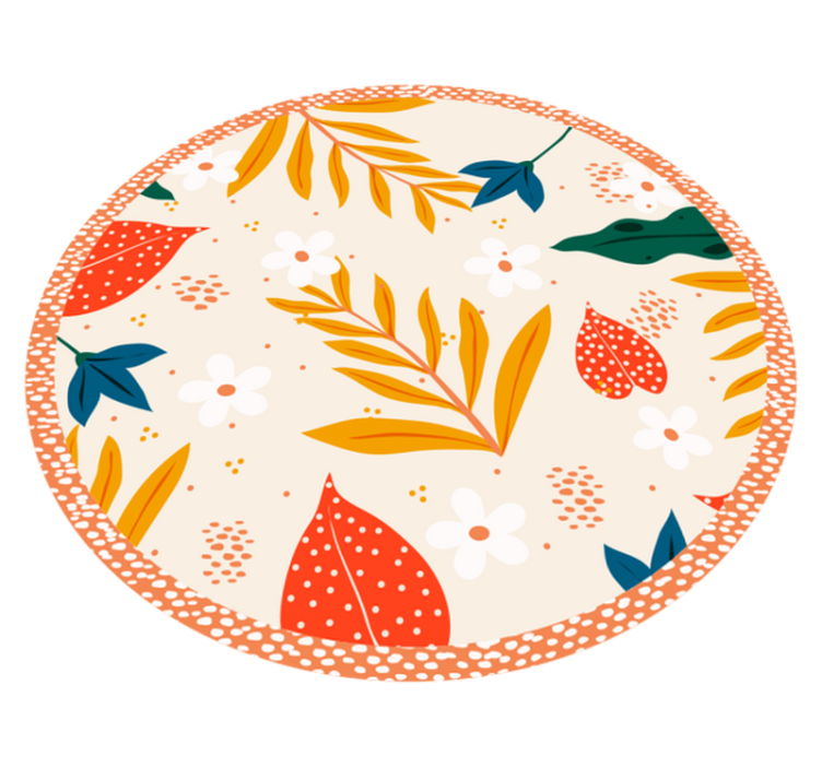 乙烯基花草地毯 秋季植物图案 - TenStickers