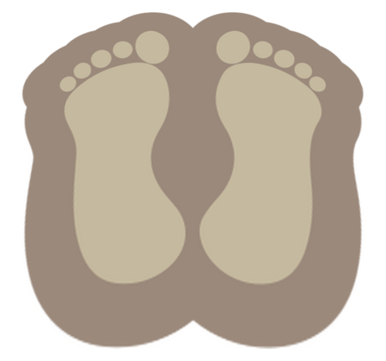 乙烯基地毯托儿所 足迹轮廓 - TenStickers